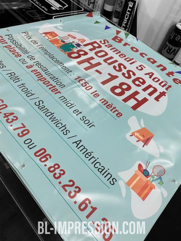 banderole brocante bache