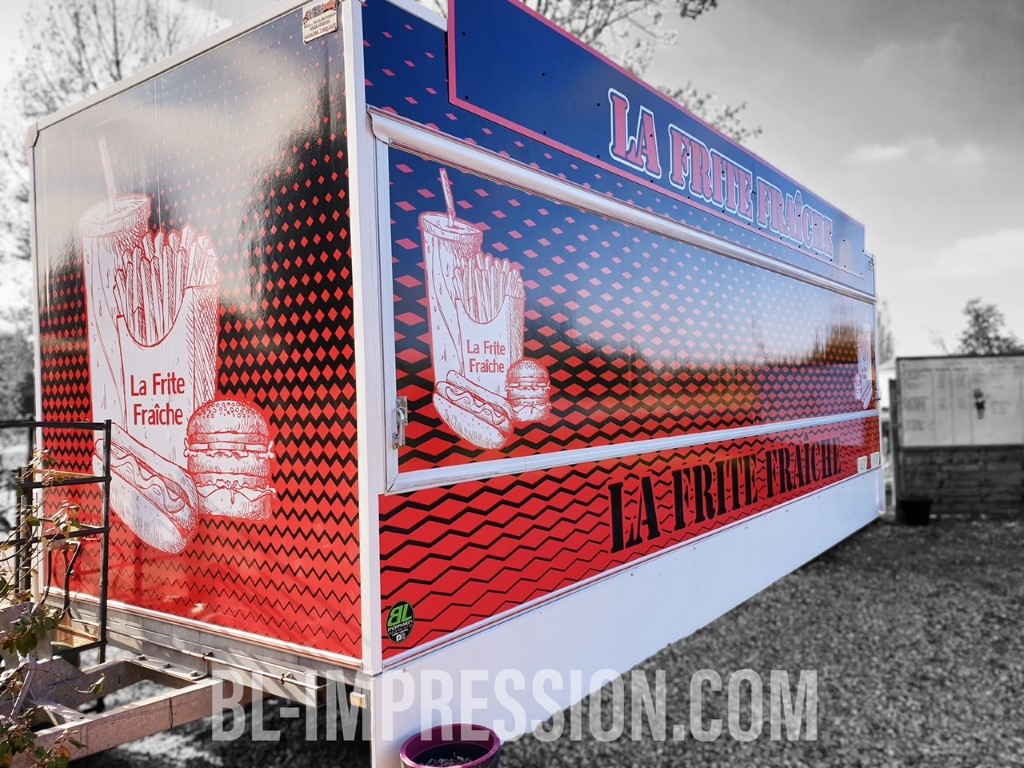 adhesif covering friterie berck sur mer Personnalisé