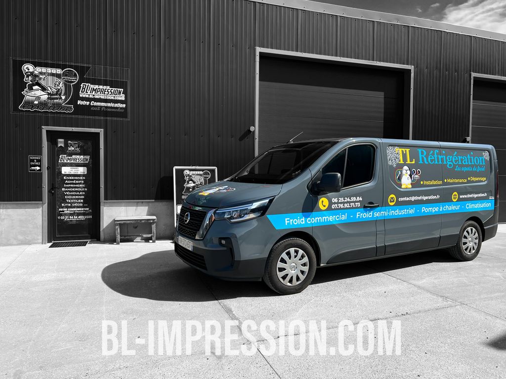 bl impression camion plomberie impression numerique adhesif