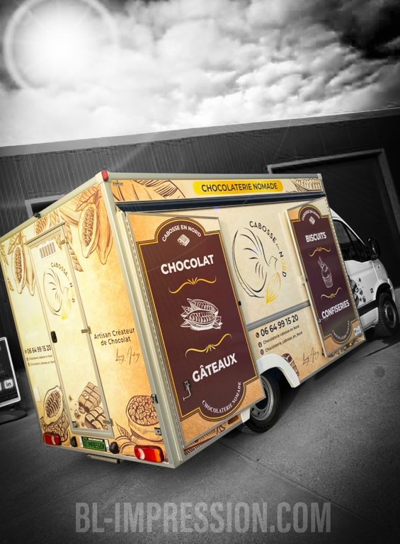 covering adhesif complet food truck Personnalisé