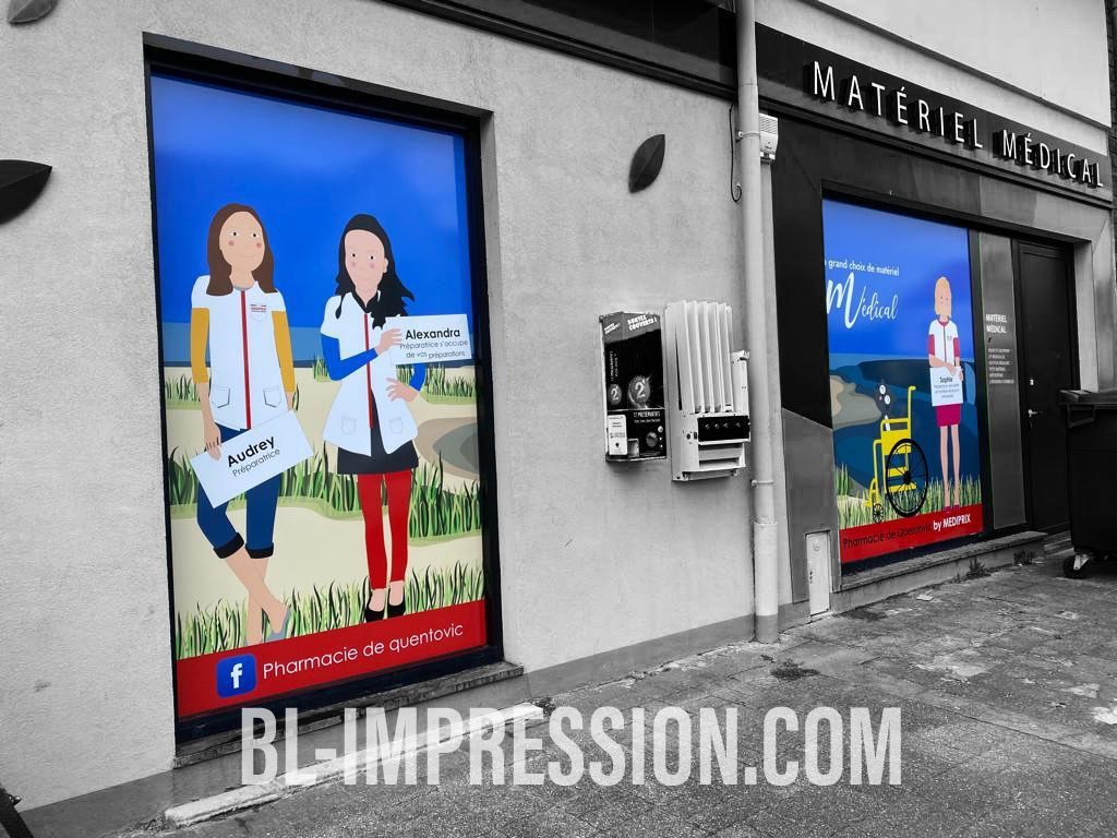 bl impression adhesif vitrine publicite print le touquet berck